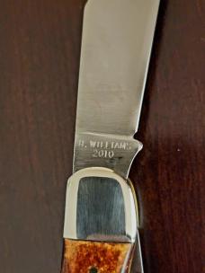 Rare Schrade + USA Uncle Henry 227UH Folding Bowie - Custom by Herman Williams Rare Schrade + USA Uncle Henry 227UH Folding Bowie - Custom by Herman Williams