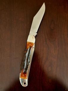 Rare Schrade + USA Uncle Henry 227UH Folding Bowie - Custom by Herman Williams Rare Schrade + USA Uncle Henry 227UH Folding Bowie - Custom by Herman Williams