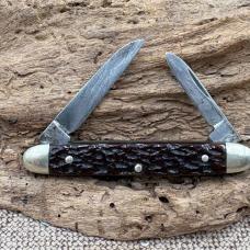 BOKER SOLINGEN GERMANY TREE BRAND 2 BLADE EQUAL END BONE HANDLE PEN KNIFE (5)