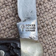 BOKER SOLINGEN GERMANY TREE BRAND 2 BLADE EQUAL END BONE HANDLE PEN KNIFE (5)