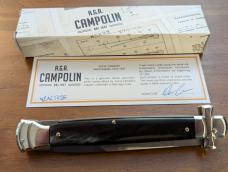  NIB 11"- 28 cm A.G.A. Campolin Brazilian Horn Maltese Automatic lockback stiletto