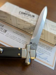 NIB 9inch-23cm A.G.A. Campolin Brazilian Horn Maltese Automatic lockback a super beautiful stiletto NIB 9inch-23cm A.G.A. Campolin Brazilian Horn Maltese Automatic lockback a super beautiful stiletto