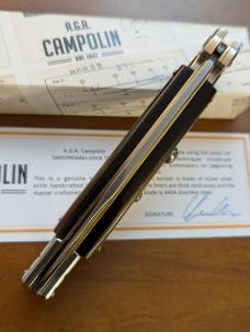 NIB 9inch-23cm A.G.A. Campolin Brazilian Horn Maltese Automatic lockback a super beautiful stiletto NIB 9inch-23cm A.G.A. Campolin Brazilian Horn Maltese Automatic lockback a super beautiful stiletto