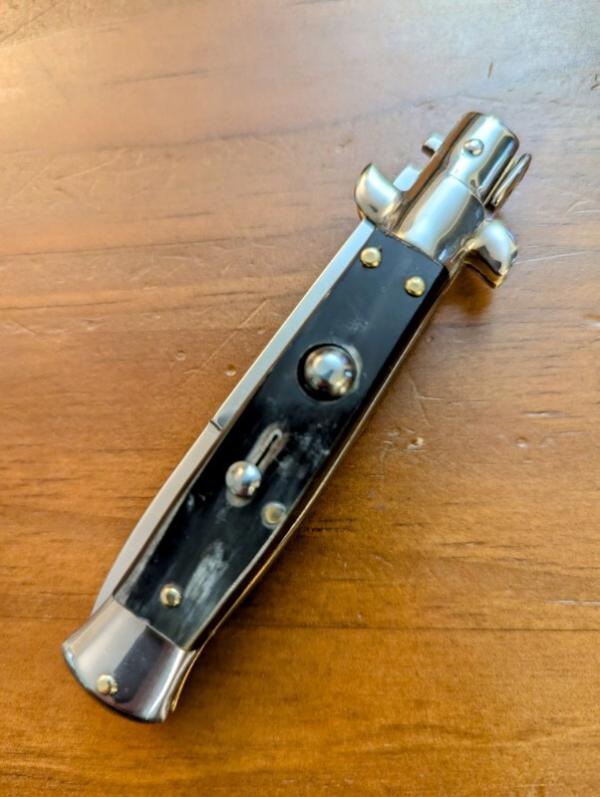 18CM-7 INCH PICKLOCK MADE IN MANIAGO ITALIAN STILETTO IN FAT BRAZILIAN HORN 18CM-7 INCH PICKLOCK MADE IN MANIAGO ITALIAN STILETTO IN FAT BRAZILIAN HORN