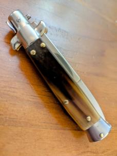 18CM-7 INCH PICKLOCK MADE IN MANIAGO ITALIAN STILETTO IN FAT BRAZILIAN HORN 18CM-7 INCH PICKLOCK MADE IN MANIAGO ITALIAN STILETTO IN FAT BRAZILIAN HORN
