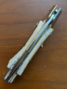 18CM-7 INCH PICKLOCK MADE IN MANIAGO ITALIAN STILETTO IN STAG HORN 18CM-7 INCH PICKLOCK MADE IN MANIAGO ITALIAN STILETTO IN STAG HORN