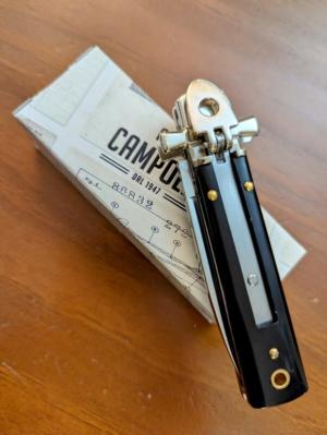 AGA CAMPOLIN 15CM-6 INCH MINI DOMINUS LEVERLOCK IN DARK BRAZILIAN HORN 
