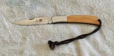 Vintage AL MAR 1005 EAGLE Folding Knife SEKI JAPAN Yellow Micarta Vintage AL MAR 1005 EAGLE Folding Knife SEKI JAPAN Yellow Micarta