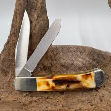 Vtg Ole Smoky USA SM1210 Stag 2 Blade Trapper Folding Pocket Knife Camillus (30) Vtg Ole Smoky USA SM1210 Stag 2 Blade Trapper Folding Pocket Knife Camillus (30)