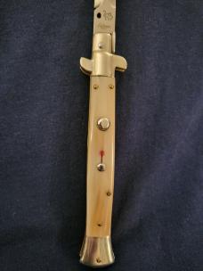 ***NEW***Walt's LATAMA 11"(28cm) FLATGUARD HONEY HORN PICKLOCK DAGGER BLADE ITALIAN STILETTO ***NEW***Walt's LATAMA 11"(28cm) FLATGUARD HONEY HORN PICKLOCK DAGGER BLADE ITALIAN STILETTO