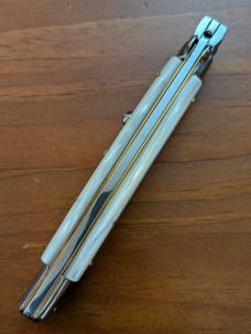 FRANK BELTRAME 28CM-11" BAYONET STILETTO GENUINE IMITATION MOTHER OF PEARL...NEW FRANK BELTRAME 28CM-11" BAYONET STILETTO GENUINE IMITATION MOTHER OF PEARL...NEW