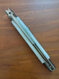 FRANK BELTRAME 28CM-11" BAYONET STILETTO GENUINE IMITATION MOTHER OF PEARL...NEW FRANK BELTRAME 28CM-11" BAYONET STILETTO GENUINE IMITATION MOTHER OF PEARL...NEW