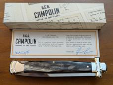 NIB 11"- 28 cm A.G.A. Campolin Brazilian Horn Maltese Automatic lockback stiletto NIB 11"- 28 cm A.G.A. Campolin Brazilian Horn Maltese Automatic lockback stiletto