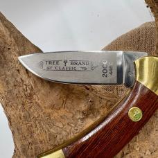 BOKER TREE BRAND SOLINGEN GERMANY WOOD PREMIUM LOCKBACK KNIFE 2000 440C (103B)
