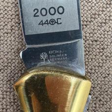 BOKER TREE BRAND SOLINGEN GERMANY WOOD PREMIUM LOCKBACK KNIFE 2000 440C (103B)
