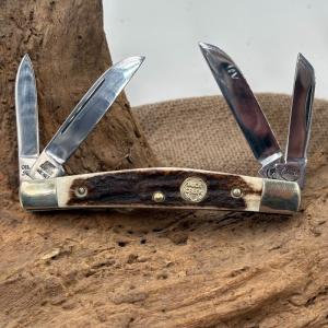 BUCK CREEK 4 BLADE STAG CONGRESS POCKET KNIFE TRADITIONAL PEN WHARNCLIFFE(177)