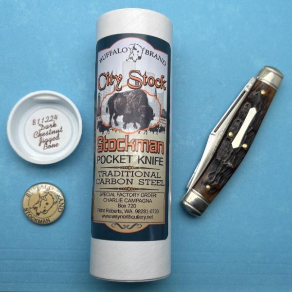 Buffalo Brand City Stock Stockman Pocket Knife. Special factory Order by Charlie C. SFO ...... (GEC) Buffalo Brand City Stock Stockman Pocket Knife. Special factory Order by Charlie C. SFO ...... (GEC)