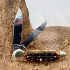 KISSING KRANE Robt Klaas, 3029 Solingen Germany Jigged Bone Copperhead Knife 186 KISSING KRANE Robt Klaas, 3029 Solingen Germany Jigged Bone Copperhead Knife 186