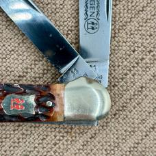 KISSING KRANE Robt Klaas, 3029 Solingen Germany Jigged Bone Copperhead Knife 186 KISSING KRANE Robt Klaas, 3029 Solingen Germany Jigged Bone Copperhead Knife 186