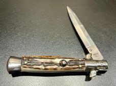 Dolphins 7” Picklock Stiletto, Stag Scales Dolphins 7” Picklock Stiletto, Stag Scales