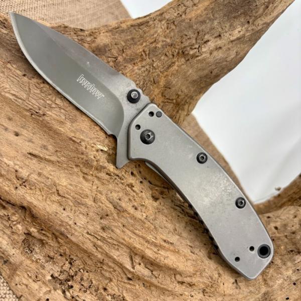 Kershaw 1556TI Cryo Folding Flipper DropPoint Pocket Knife Hinderer Design (187) Kershaw 1556TI Cryo Folding Flipper DropPoint Pocket Knife Hinderer Design (187)