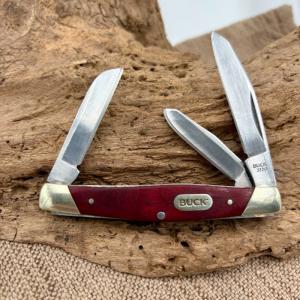 2017 BUCK 373 Red 3 Blade Folding Traditional Pocket Knife Trio Stockman (33)