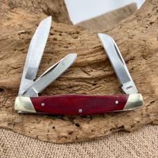 2017 BUCK 373 Red 3 Blade Folding Traditional Pocket Knife Trio Stockman (33)