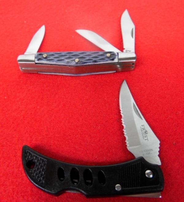 Two For One New Old Stock Ridge Runner Stockman Bone - Frost Lockback Part Serrated