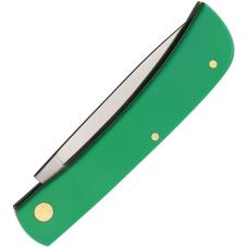 GERMAN EYE BRAND - CLODBUSTER JR. - ETCHED BLADE - 3 5/8" CLOSED LENGTH - GREEN SYNTHETIC HANDLES GERMAN EYE BRAND - CLODBUSTER JR. - ETCHED BLADE - 3 5/8" CLOSED LENGTH - GREEN SYNTHETIC HANDLES