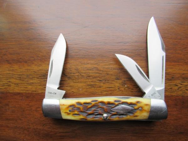Case/Tony Bose Antique Bone Stockman Case/Tony Bose Antique Bone Stockman