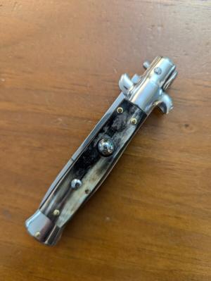 18CM-7 INCH PICKLOCK MADE IN MANIAGO ITALIAN STILETTO IN BRAZILIAN HORN 