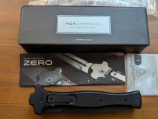 NIB AGA CAMPOLIN 23CM-9INCH ZERO SWAT BLACKOUT G-10 SCALES WITH DAGGER BLADE NIB AGA CAMPOLIN 23CM-9INCH ZERO SWAT BLACKOUT G-10 SCALES WITH DAGGER BLADE