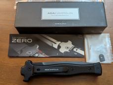 NIB AGA CAMPOLIN 23CM-9INCH ZERO SWAT BLACKOUT G-10 SCALES WITH DAGGER BLADE NIB AGA CAMPOLIN 23CM-9INCH ZERO SWAT BLACKOUT G-10 SCALES WITH DAGGER BLADE