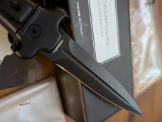 NIB AGA CAMPOLIN 23CM-9INCH ZERO SWAT BLACKOUT G-10 SCALES WITH DAGGER BLADE NIB AGA CAMPOLIN 23CM-9INCH ZERO SWAT BLACKOUT G-10 SCALES WITH DAGGER BLADE