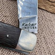 Vintage KABAR USA 1133 Brown Wood Handle Sheepsfoot Folding Pocket Knife (158) Vintage KABAR USA 1133 Brown Wood Handle Sheepsfoot Folding Pocket Knife (158)