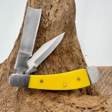 One Arm Bandit Razor Trapper Yellow 2 Blade Folding Pocket Knife Unbranded (210) One Arm Bandit Razor Trapper Yellow 2 Blade Folding Pocket Knife Unbranded (210)