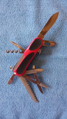 Victorinox Swiss Army Locking EvoGrip S17 Multi-Tool 3-3/8" Red Handles with Black Rubber Inserts Victorinox Swiss Army Locking EvoGrip S17 Multi-Tool 3-3/8" Red Handles with Black Rubber Inserts