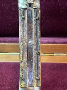 Vintage German Weidmannsheil lever automatic knife with stag scales