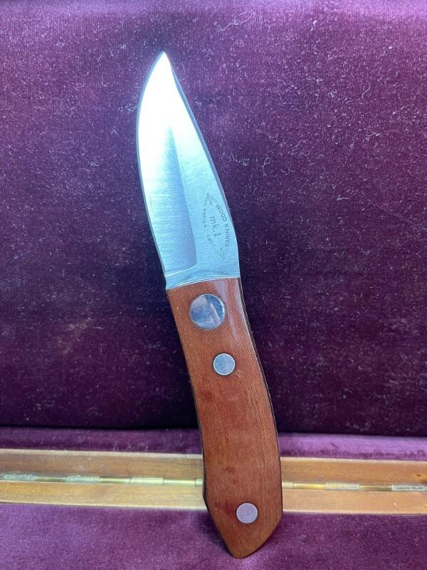 Vintage Barry Wood "Wood Knives" Mk. 1 Swing Lock folder