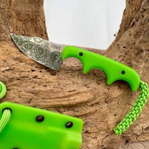 CRKT 2387G Folts Minimalist Bowie Gears Fixed Blade Knife GLOW IN THE DARK GREEN