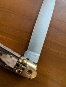 ITALIAN BRASS AND STAG 23CM-9INCH LEVERLOCK THICKALICIOUS ITALIAN BRASS AND STAG 23CM-9INCH LEVERLOCK THICKALICIOUS