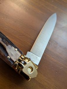 ITALIAN BRASS AND STAG 23CM-9INCH LEVERLOCK THICKALICIOUS ITALIAN BRASS AND STAG 23CM-9INCH LEVERLOCK THICKALICIOUS