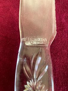 Antique Clear Color DUR-X, MADE IN U.S.A., DAISY PATTERN Glass Knife Antique Clear Color DUR-X, MADE IN U.S.A., DAISY PATTERN Glass Knife