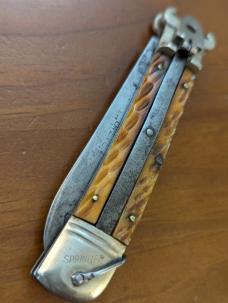 JAPANESE MADE AMBER PICKBONE EXTRACTOR SWITCHBLADE JAPANESE MADE AMBER PICKBONE EXTRACTOR SWITCHBLADE