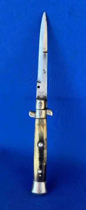 1950s B SVOBODY ITALY Picklock Switchblade Knife 9" 23cm Horn Scales