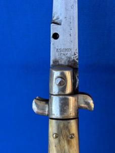 1950s B SVOBODY ITALY Picklock Switchblade Knife 9" 23cm Horn Scales 1950s B SVOBODY ITALY Picklock Switchblade Knife 9" 23cm Horn Scales