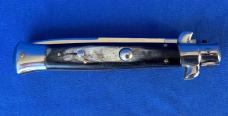 Vintage INOX 23cm Swivel Bolster Switchblade Knife Horn Scales 