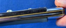 Vintage INOX 23cm Swivel Bolster Switchblade Knife Horn Scales 