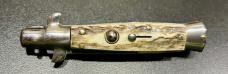 Dolphins 7” Picklock Stiletto, Stag Scales Dolphins 7” Picklock Stiletto, Stag Scales