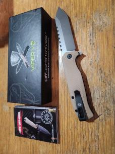 OFF-GRID KNIVES VIPER V2 COYOTE. 154CM TANTO GRAY washed Blade. COYOTE! OFF-GRID KNIVES VIPER V2 COYOTE. 154CM TANTO GRAY washed Blade. COYOTE!